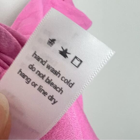 NWT Naked Wardrobe Fine Lines Square Neck Bodysuit Light Pink sz L Snatched - Picture 7 of 8